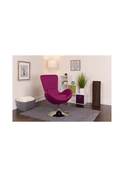 Budget 😍 Egg Series Magenta Fabric Side Reception Chair by Belnick 😍