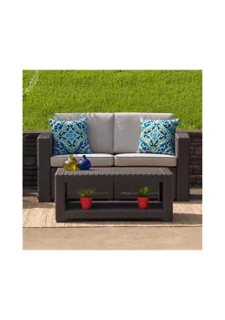 Top 10 ⭐ Chocolate Brown Faux Rattan Loveseat with All Weather Beige Cushions by Belnick 🥰