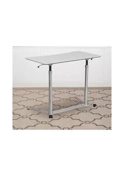 Budget ✨ Sit-Down, Stand-Up Light Gray Computer Ergonomic Desk with 37.375''W Top (Adjustable Range 29'' - 40.75'') by Belnick 🔥