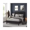 Outlet 🤩 Addison Charcoal Full Fabric Upholstered Platform Bed - Headboard with Rounded Edges - No Box Spring or Foundation Needed by Belnick 🥰