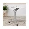Best Sale 🔥 Mobile Sit-Down, Stand-Up White Computer Ergonomic Desk with 28.25"W Top (Adjustable Range 29" - 41") by Belnick 👍