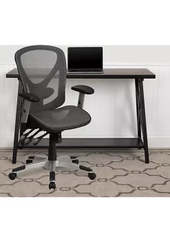 Best reviews of โ๏ธ Mid-Back Transparent Gray Mesh Multifunction Executive Swivel Ergonomic Office Chair with Adjustable Arms by Belnick ๐